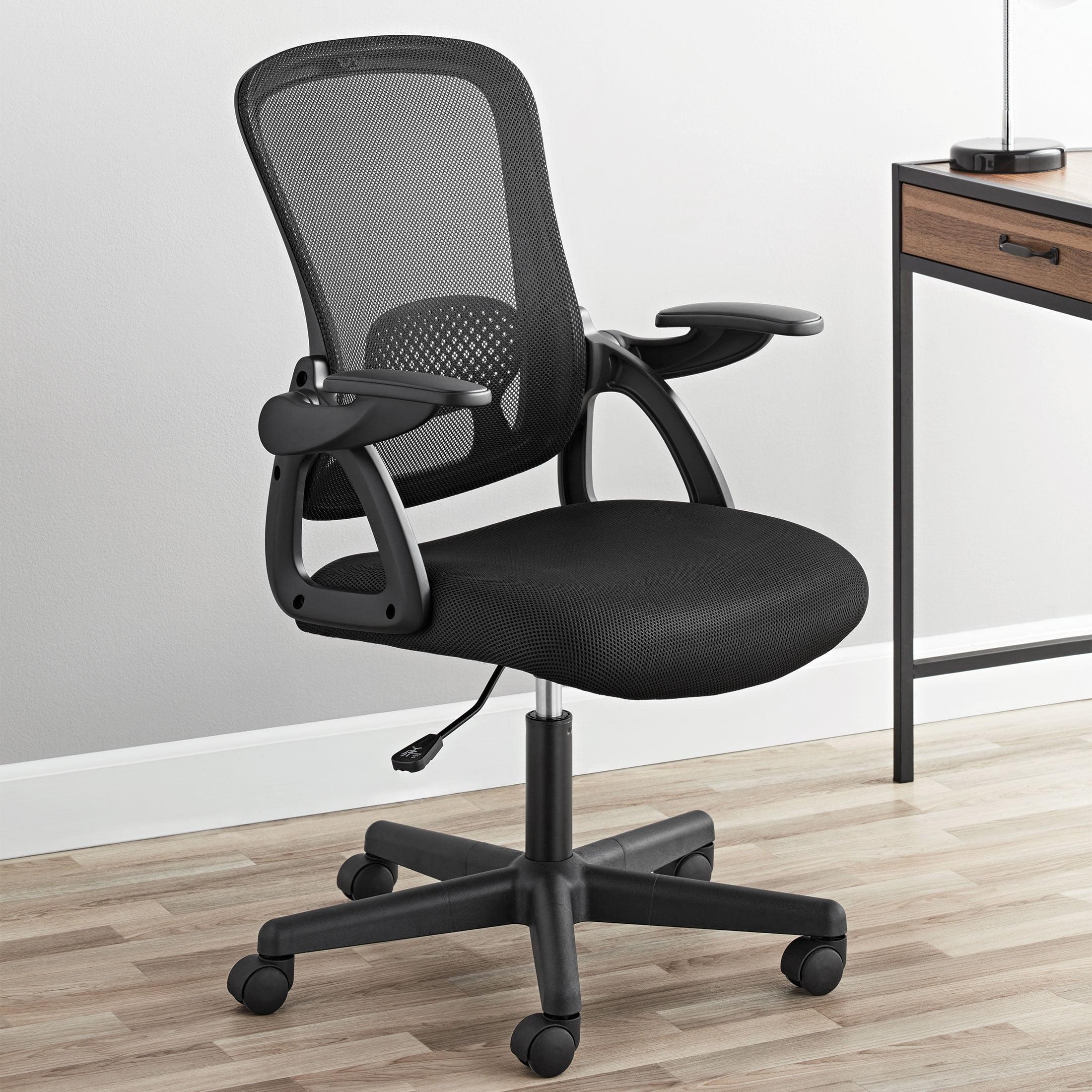 Black High Back Mesh Swivel Task Chair with Adjustable Arms