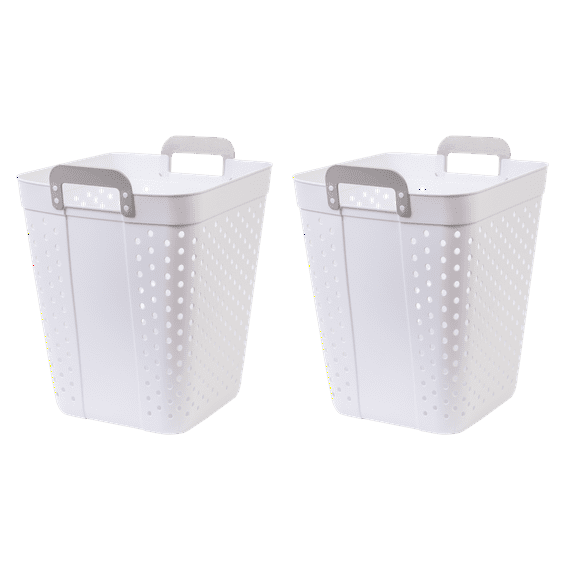 Plastic Laundry Hamper (Set of 2)