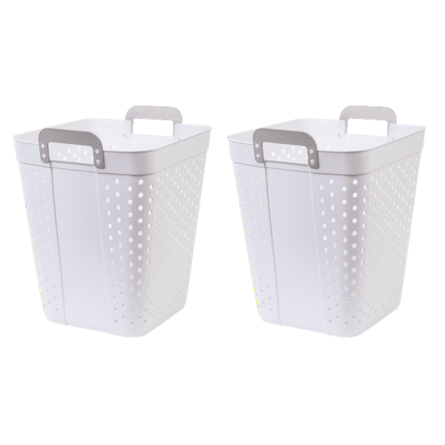 Plastic Laundry Hamper (Set of 2)
