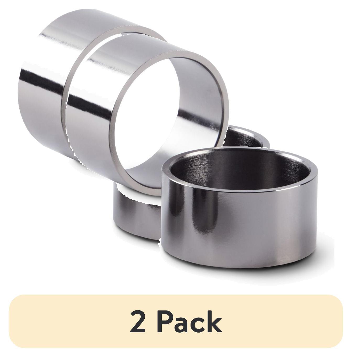 Mainstays Gunmetal Metal Napkin Rings, Gunmetal, 2"W x 1.6"L, 4 Pieces
