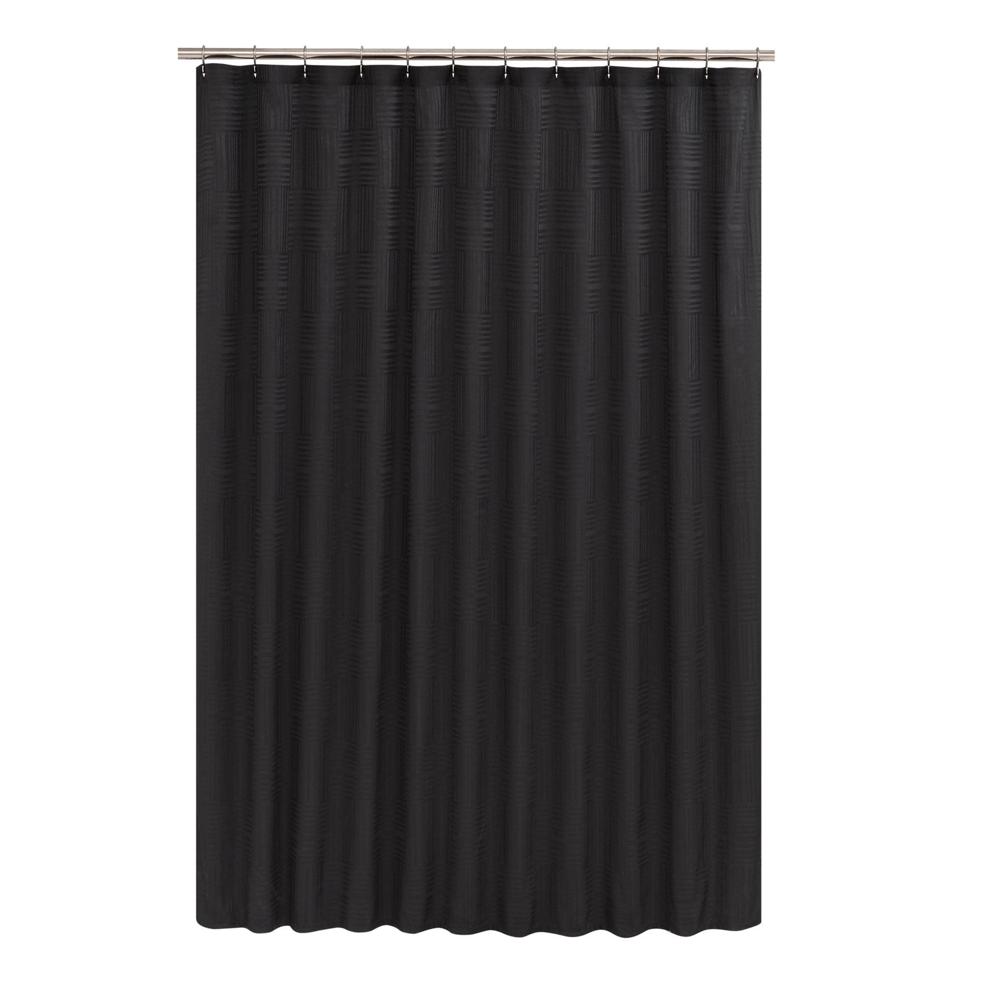 Mainstays Henderson Black Mosaic 72” x 72” Shower Curtain