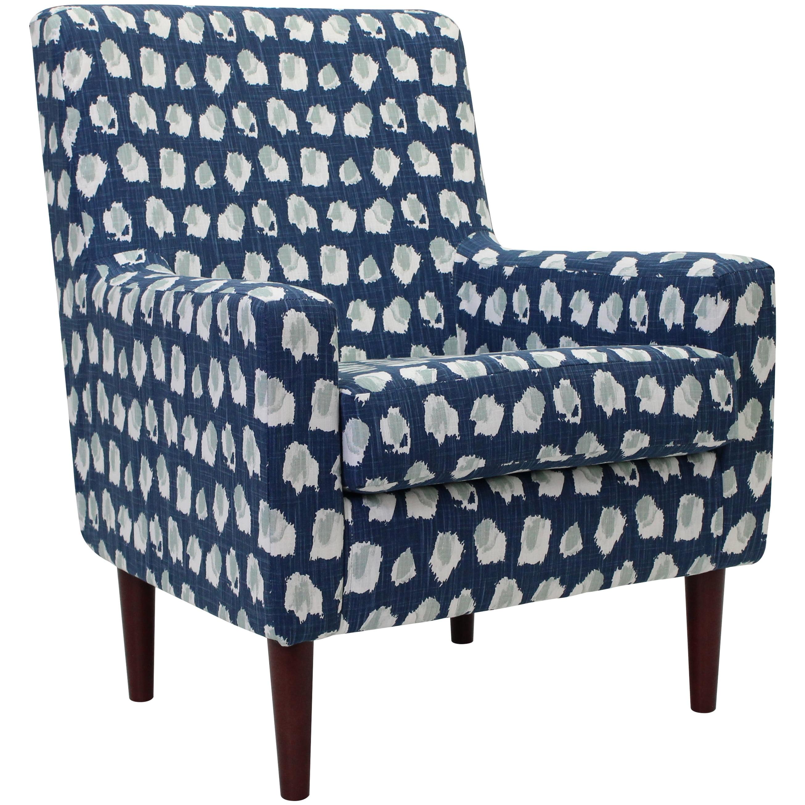 Mainstays Kinley Lounge Arm Chair, Blue Polyester Fabric