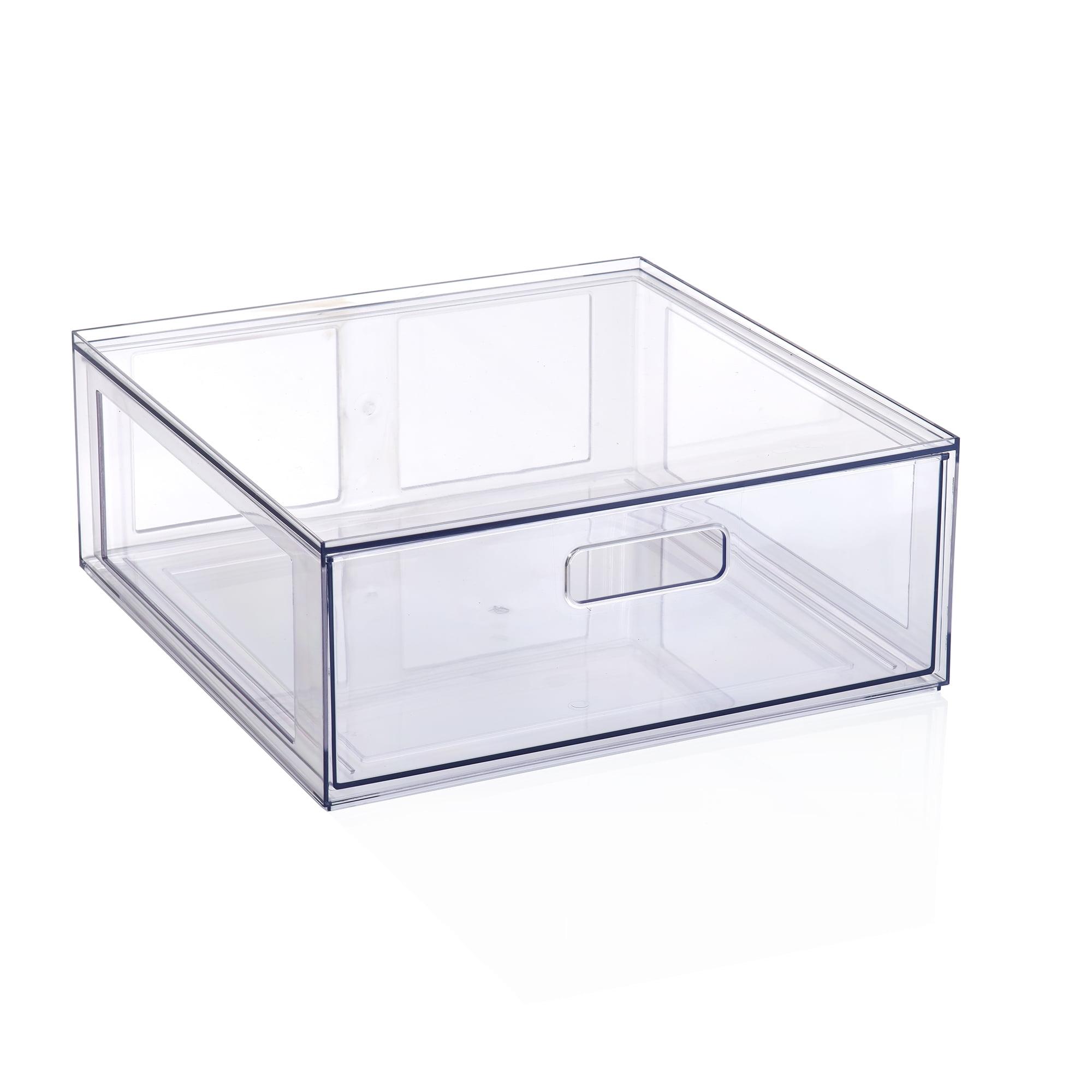 Mainstays Clear Glossy Plastic Pull-Out Closet Drawer Large Size, Adult Size