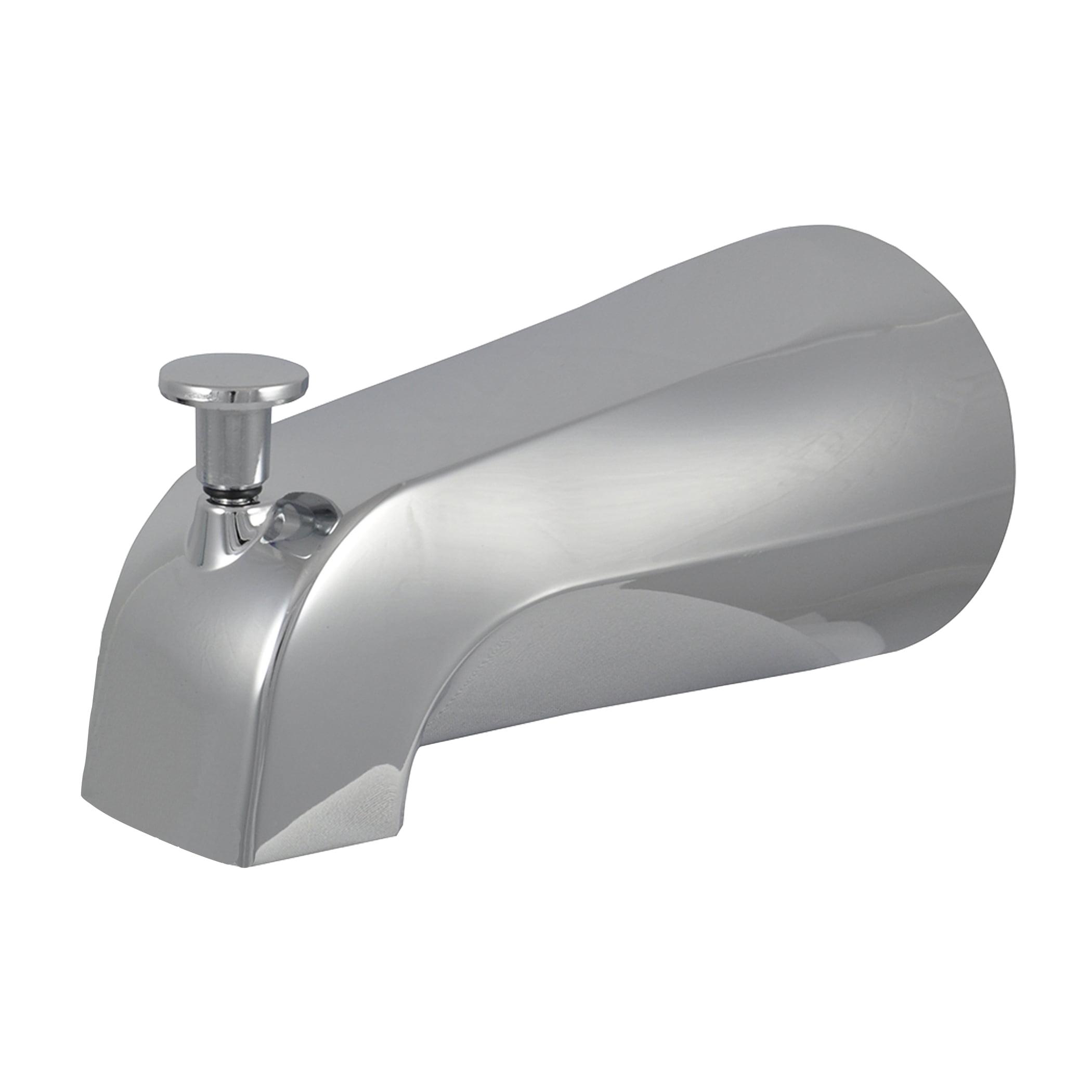 Chrome Metal Tub Spout with Diverter for Bathroom