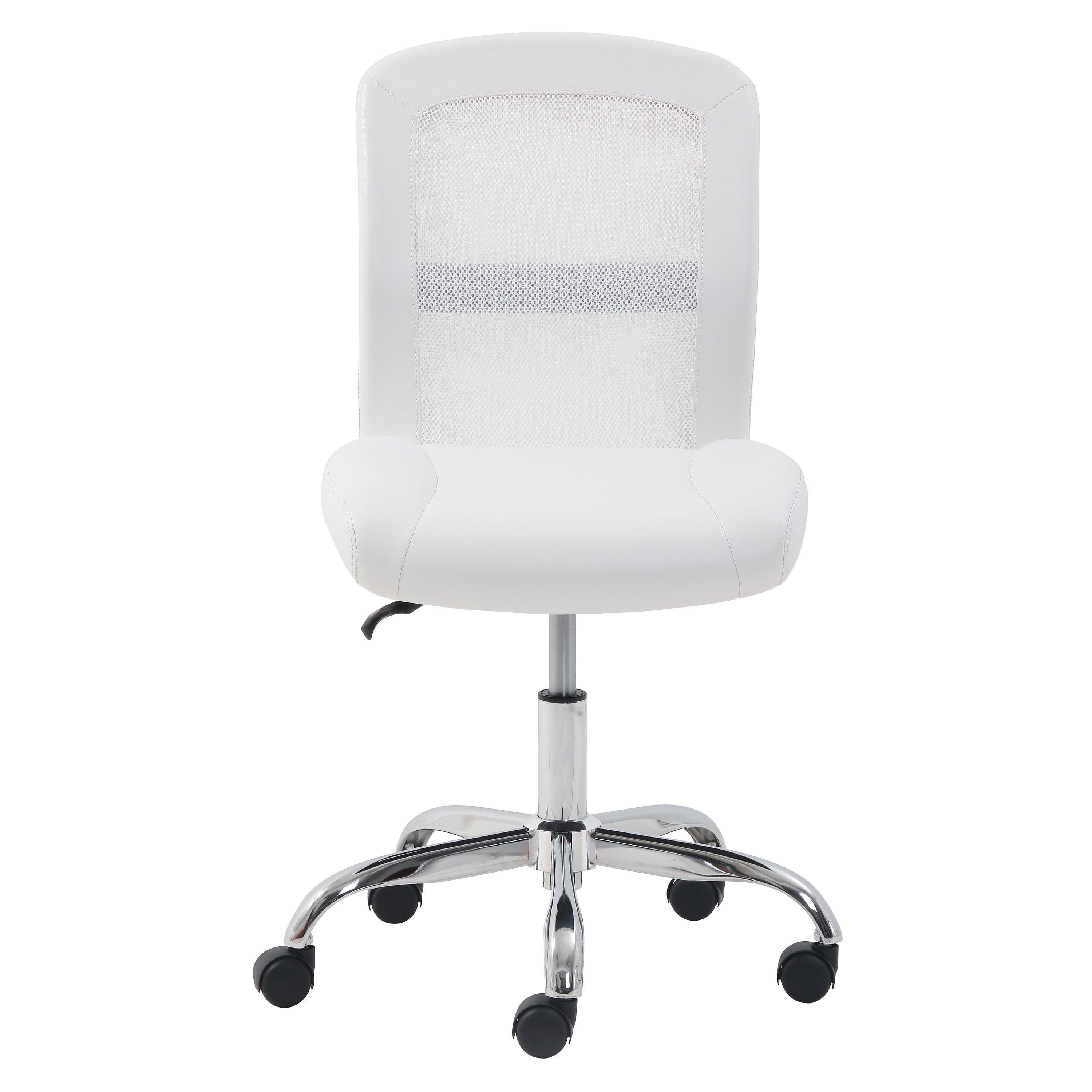 Mainstays Mid-Back, Vinyl Mesh Task Office Chair, White
