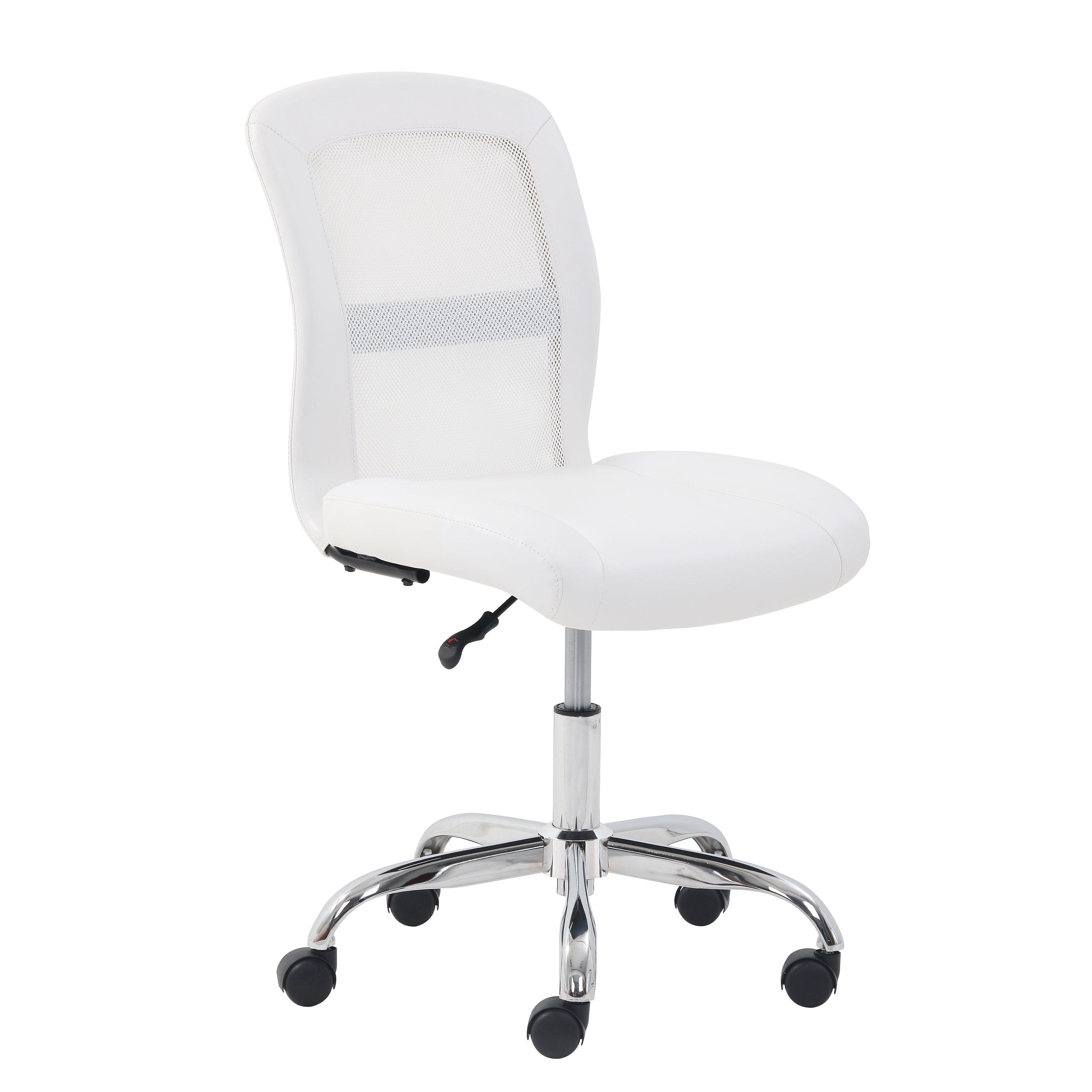 Mainstays Mid-Back, Vinyl Mesh Task Office Chair, White