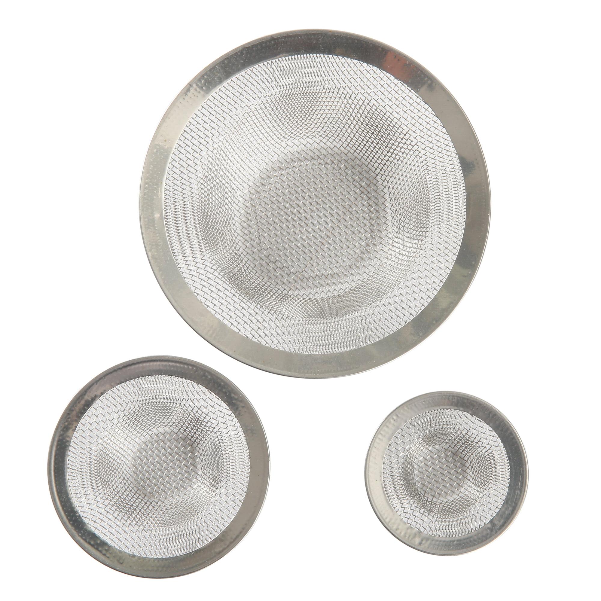 Mainstays 3-Pack Stainless Steel Mesh Drain Strainers