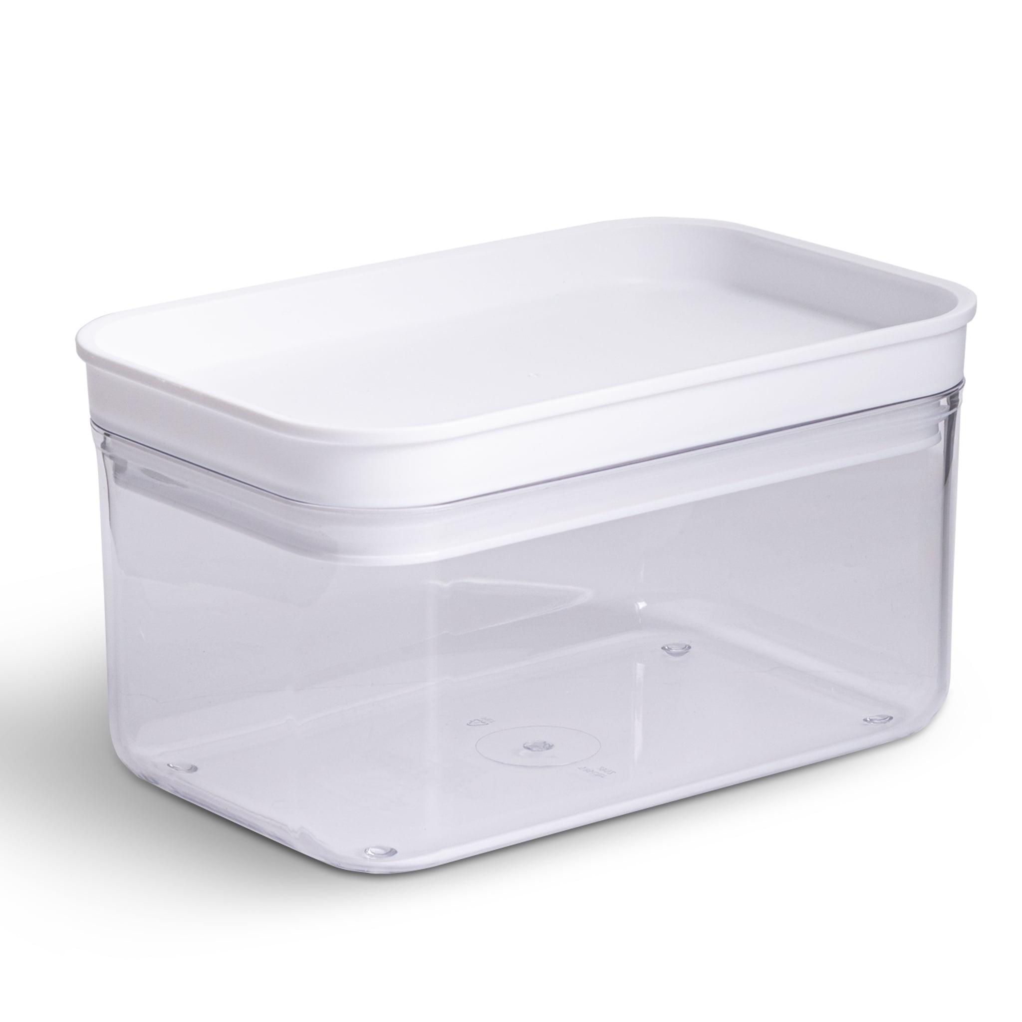 Mainstays Rectangular Plastic Food Storage Canister - Small -  6.61" x 4.24" x 3.64"