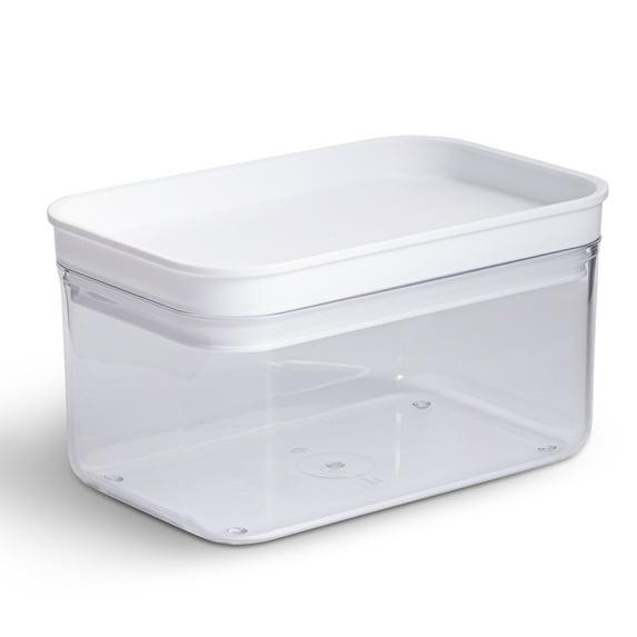 Mainstays Rectangular Plastic Food Storage Canister - Small -  6.61" x 4.24" x 3.64"