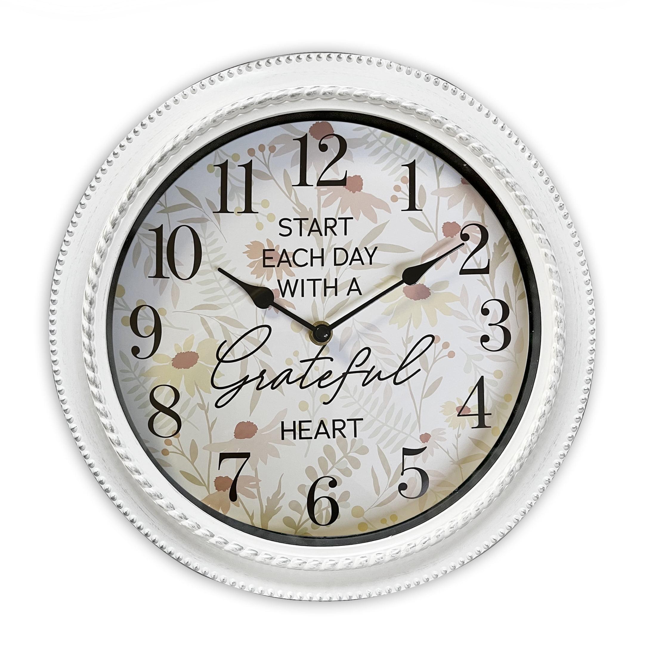 Mainstays Sentiments 12" Analog Wall Clock Quartz Movement Battery-Powered Inspirational Wall Clock