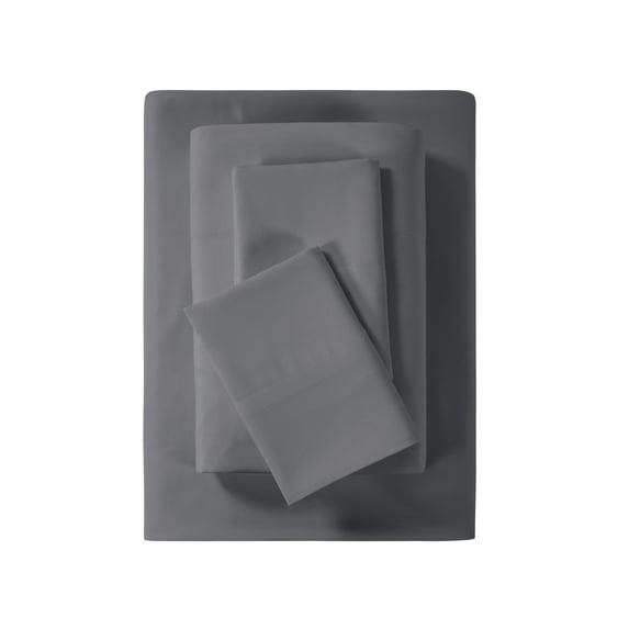 Mainstays Super Soft High Quality Brushed Microfiber Bed Sheet Set, Full, Gray, 4 Piece