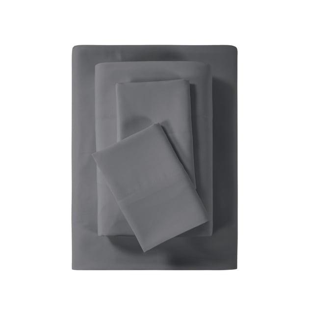 Mainstays Super Soft High Quality Brushed Microfiber Bed Sheet Set, Full, Gray, 4 Piece