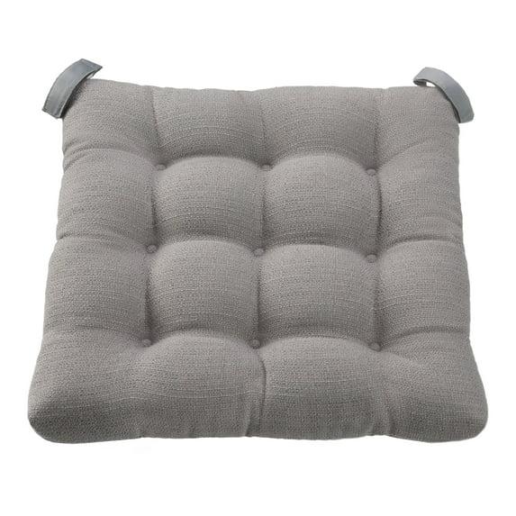 Mainstays Textured Chair Seat Pad (Chair Cushion), Gray Color, 1-Piece, 15.5" x 16"