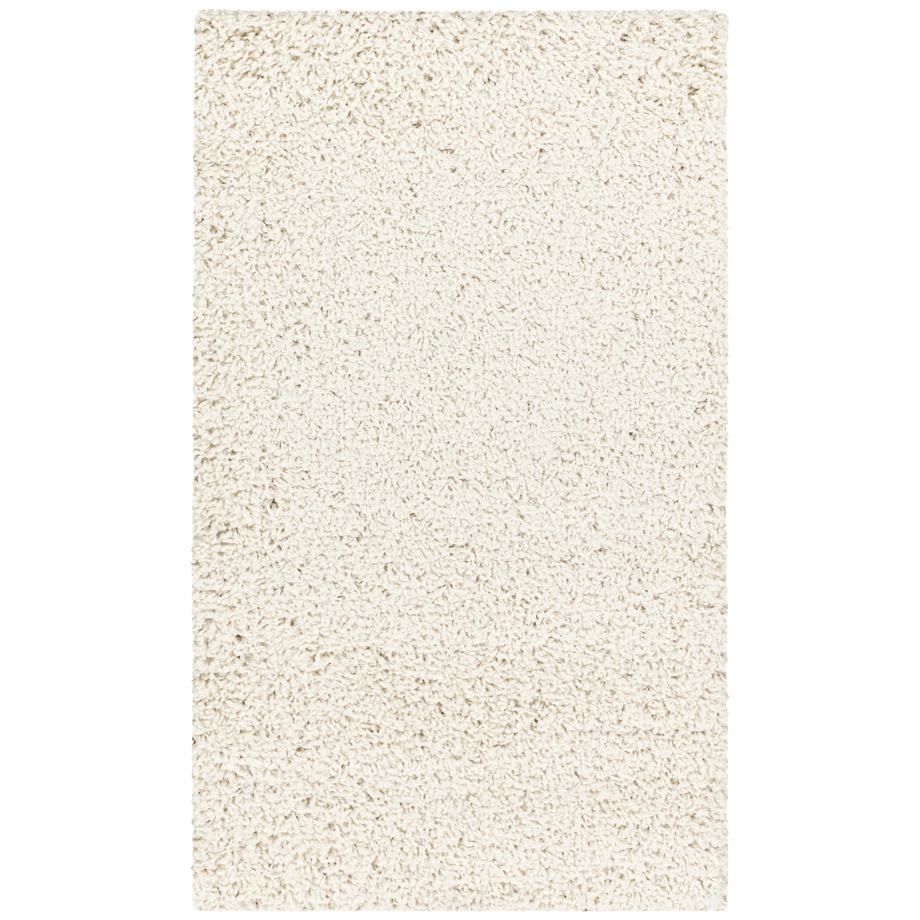 Mainstays Traditional Solid Ivory Tufted Shag Indoor Accent Rug, 1'8"x2'10"