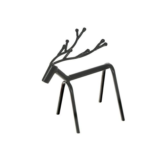 iH casadécor Black Metal Standing Deer Berry Antlers