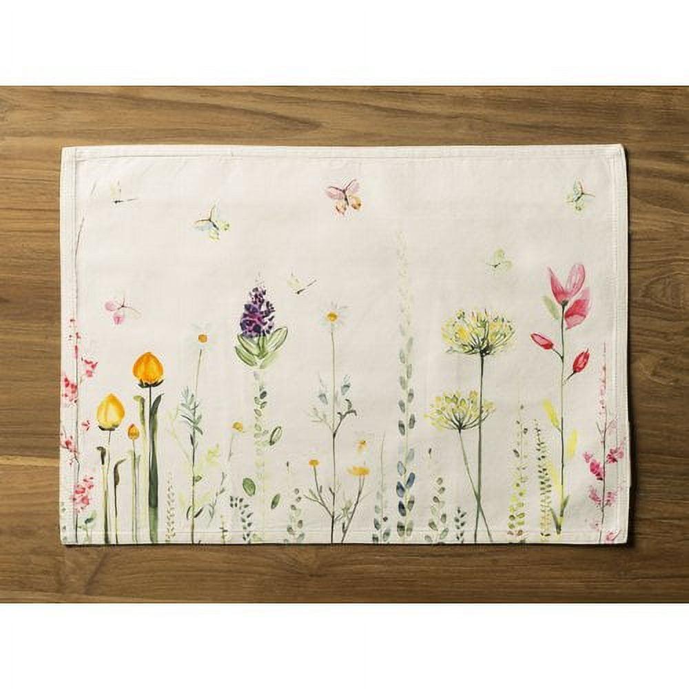 Botanical Fresh 13'' Cotton Floral Placemats Set of 4