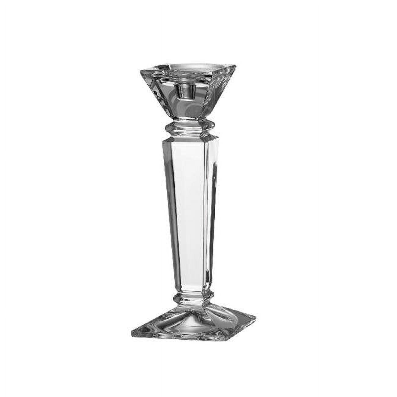 Elegant Crystal Tabletop Candlestick, 12" H x 4.5" W