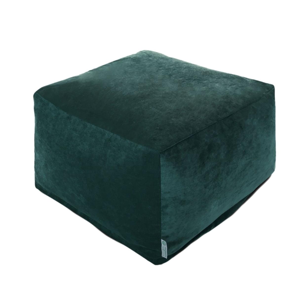 Majestic Home Goods Indoor Micro Velvet Marine Villa Ottoman Pouf