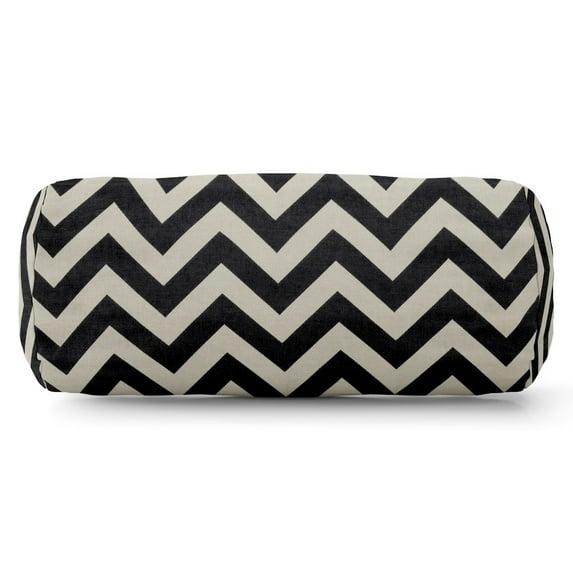 Majestic Home Goods Bolster Pillow Chevron Black