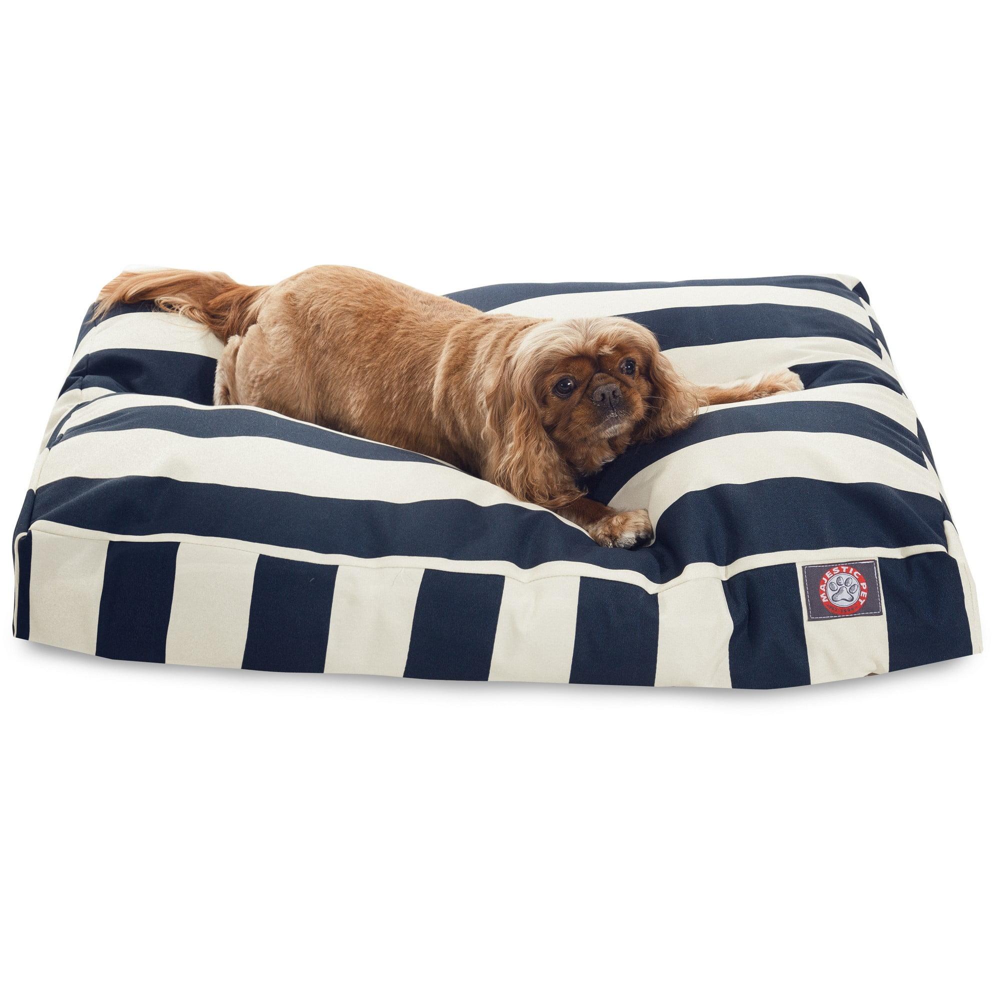Striped Orthopedic Polyester Pet Bed