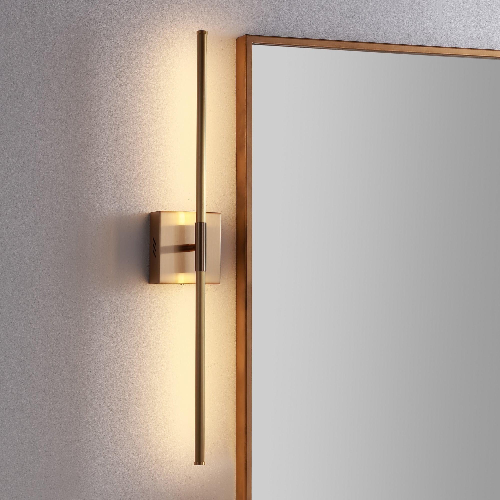 Makena 28" Dimmable Integrated LED Modern Metal Wall Sconce, Gold