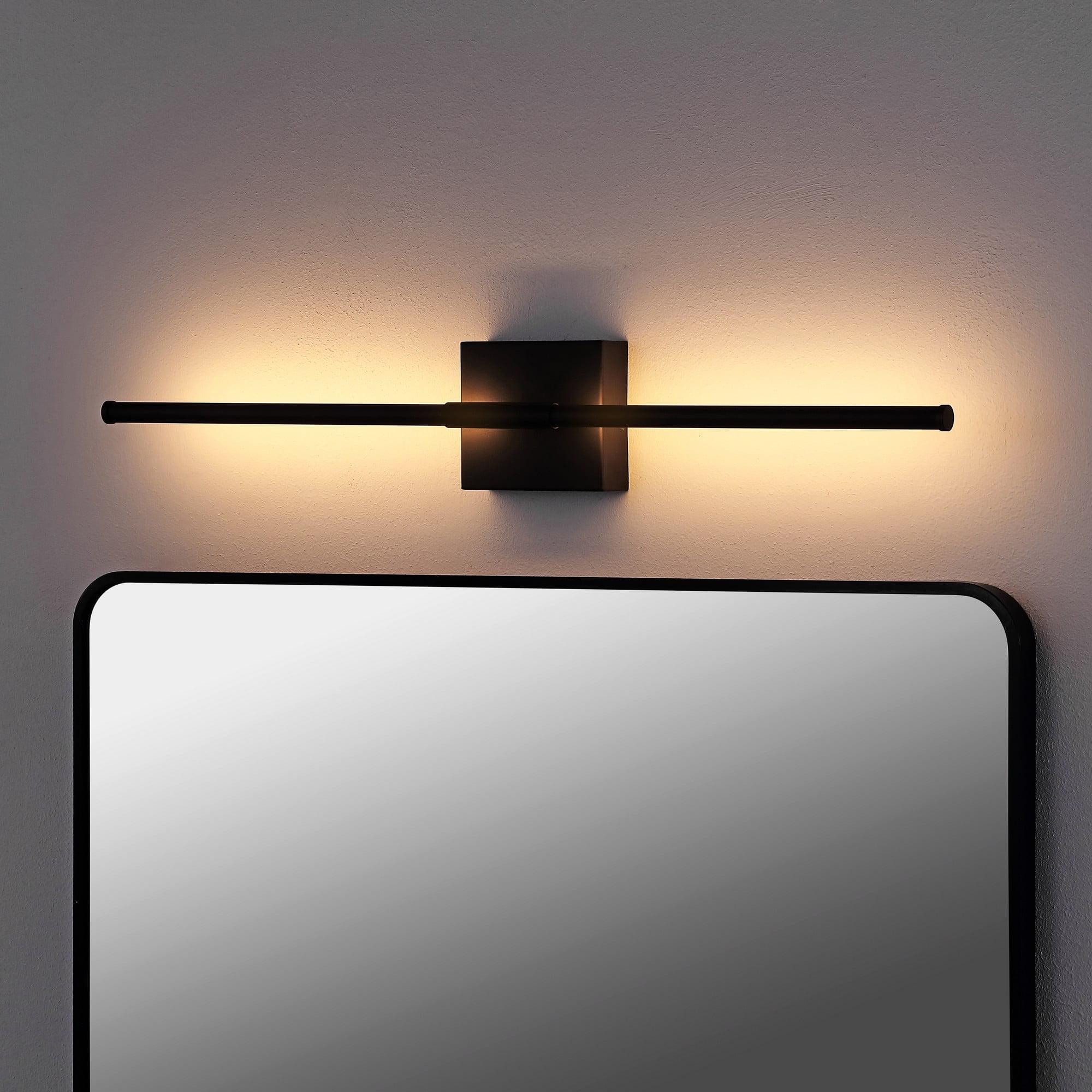 JONATHAN Y Makena 16.25" Modern Minimalist Dimmable Integrated LED Metal Wall Sconce, Oil Rubbed Bronze