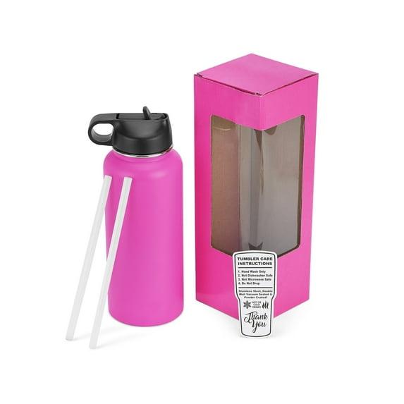 Makerflo 32 oz Pink Hydro Powder Coated Tumbler Ideal for DIY Crafts -Laser Engraving