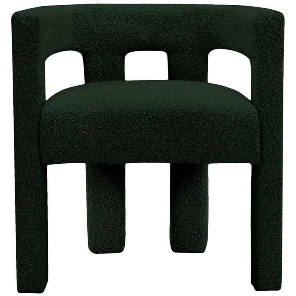 Meridian Furniture Silla de Comedor Decorativa/de Tela Boucle Verde Athena