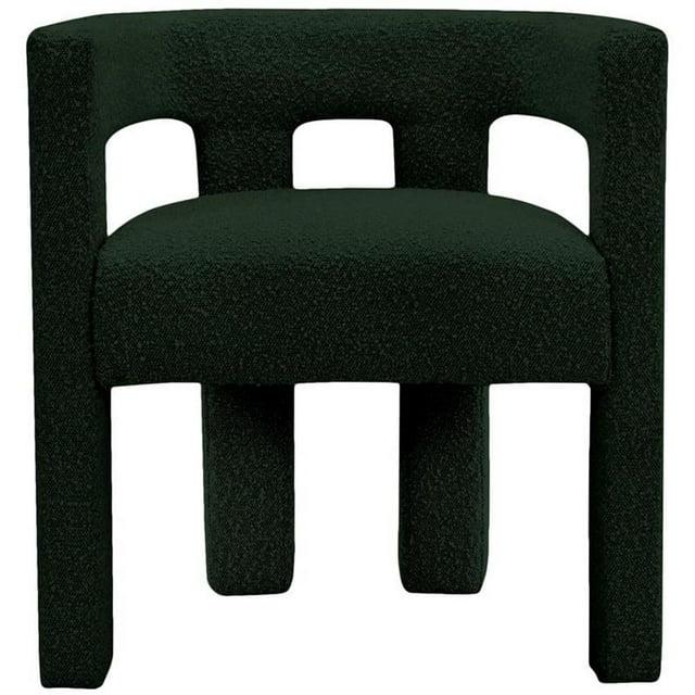 Meridian Furniture Silla de Comedor Decorativa/de Tela Boucle Verde Athena