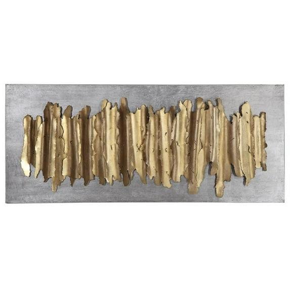 Maklaine Metal Wall Decor in Antique Gold