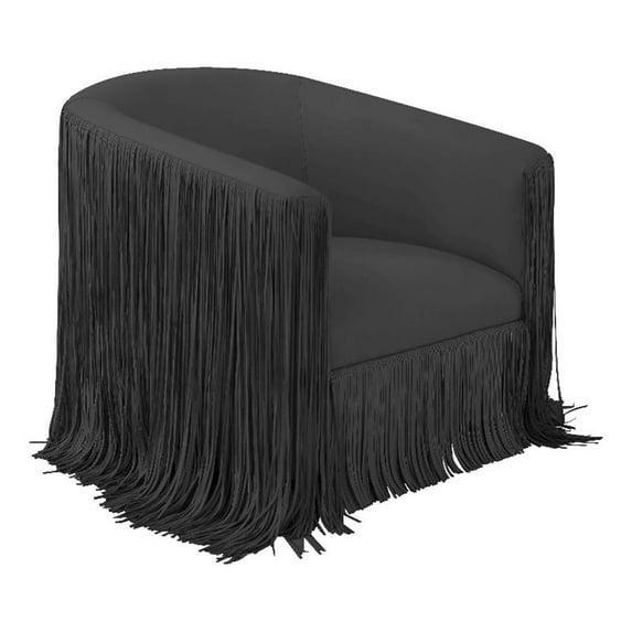 Everly Quinn Faux Leather Swivel Barrel Chair