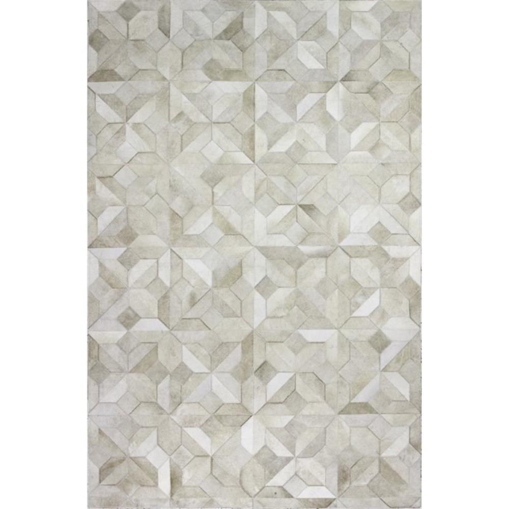 Ruvi Geometric Handmade Cowhide Camel Area Rug