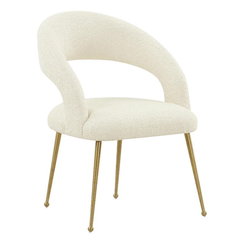 Rocco Performance Boucle Dining Chair Cream 23.6"W x 25"D x 33"H