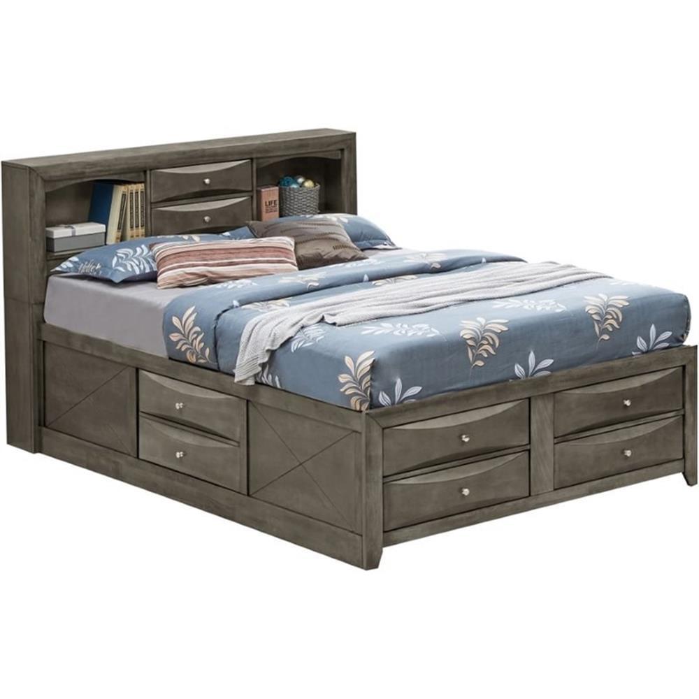 Glory Furniture Marilla G1505G-KSB3 King Storage Bed , Gray
