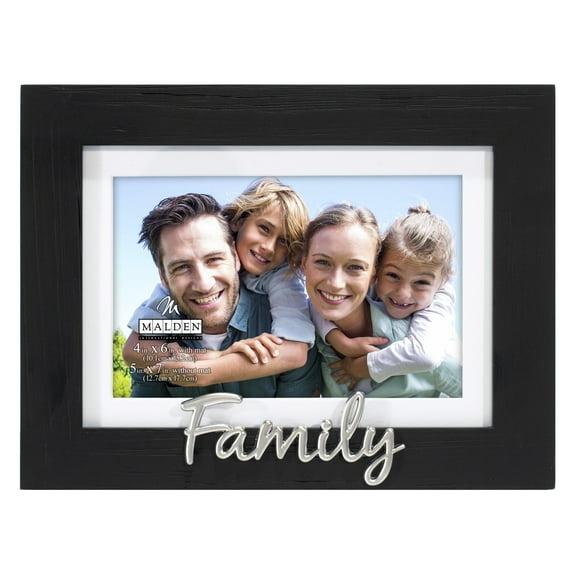 Malden 4" x 6" Glass Wall Mounted Frames, Black