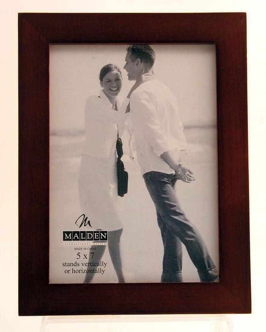 Classic Linear Dark Walnut 5x7 Wood Picture Frame