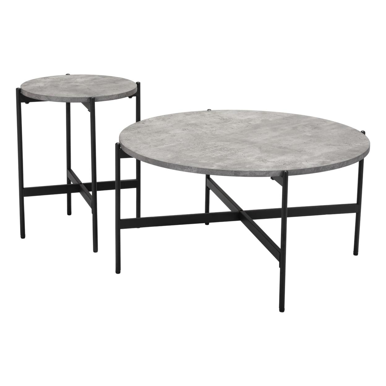 Zuo Malo Coffee Table Set Gray & Black