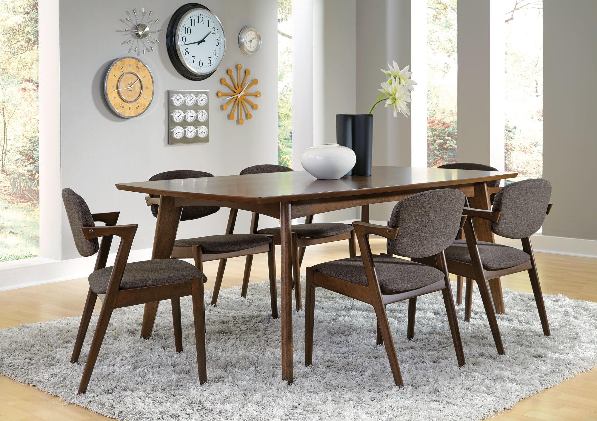 Malone 5-piece Dining Room Set Dark Walnut and Grey