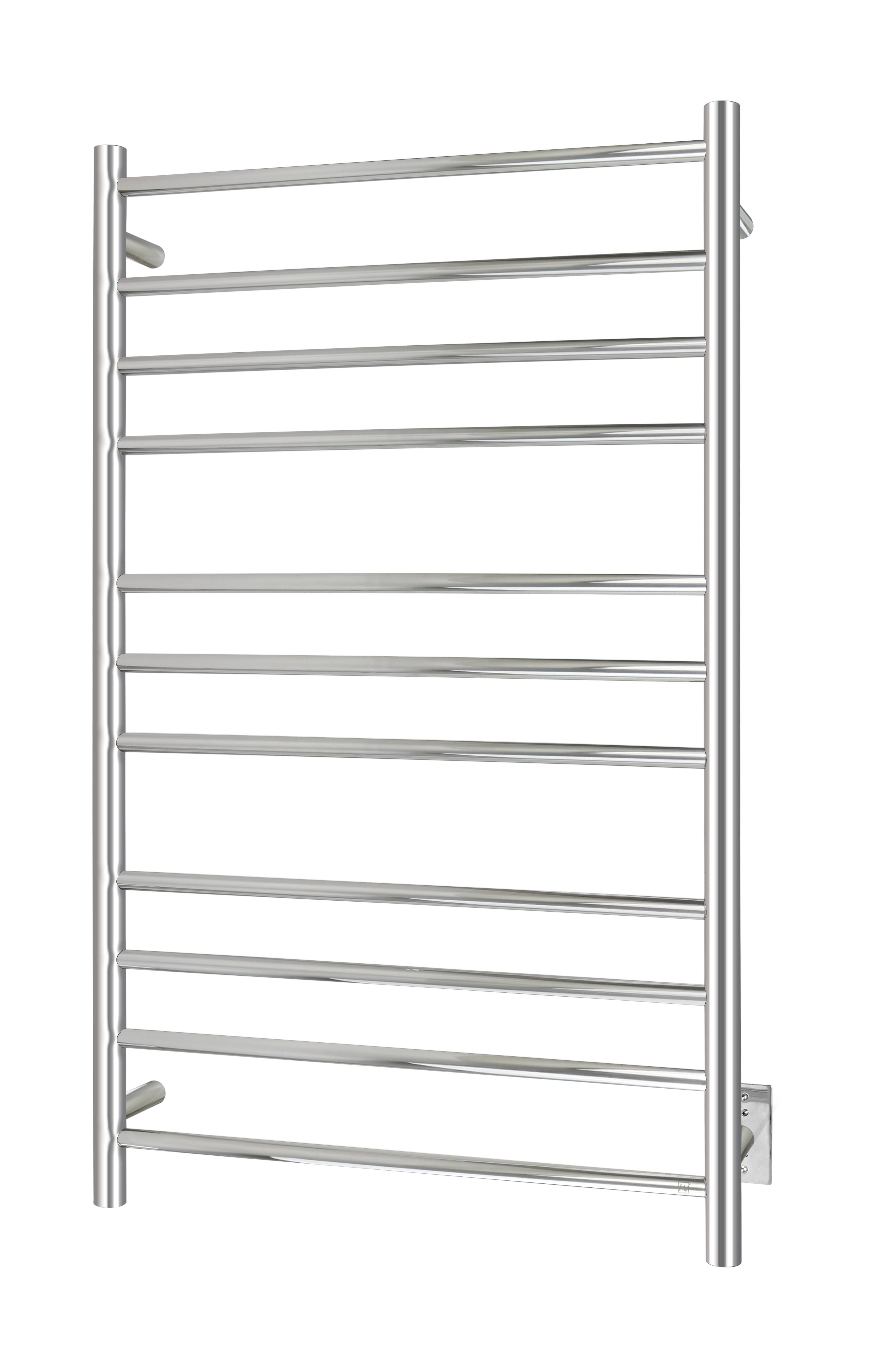 Malta Polished Stainless Steel Wall-Mounted 11-Bar Towel Warmer