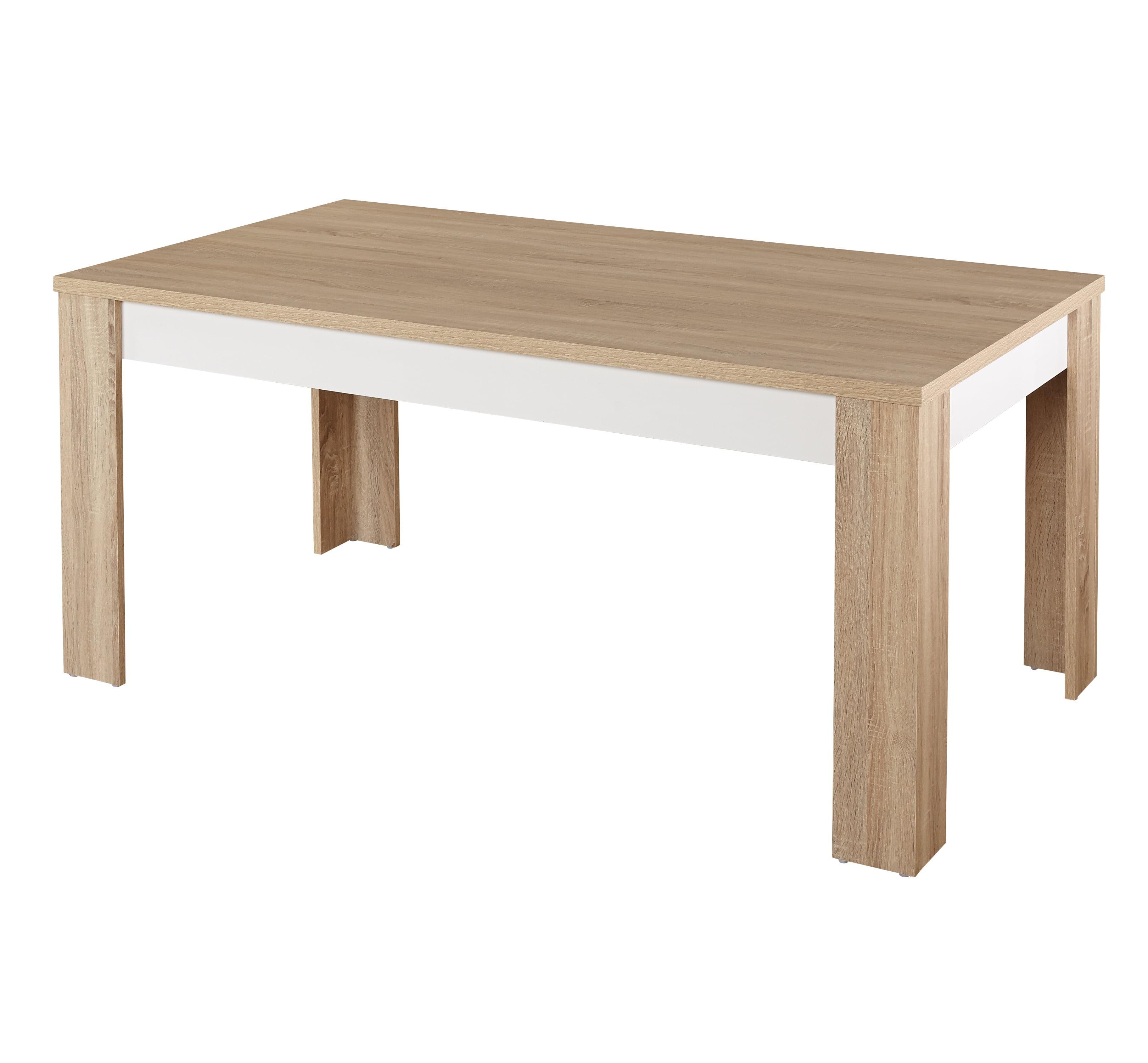 Mandy Natural and White Wood Dining Table