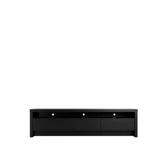 Sylvan TV Stand for TVs up to 60" Black - Manhattan Comfort: Modern Media Console with Cable Management & Storage