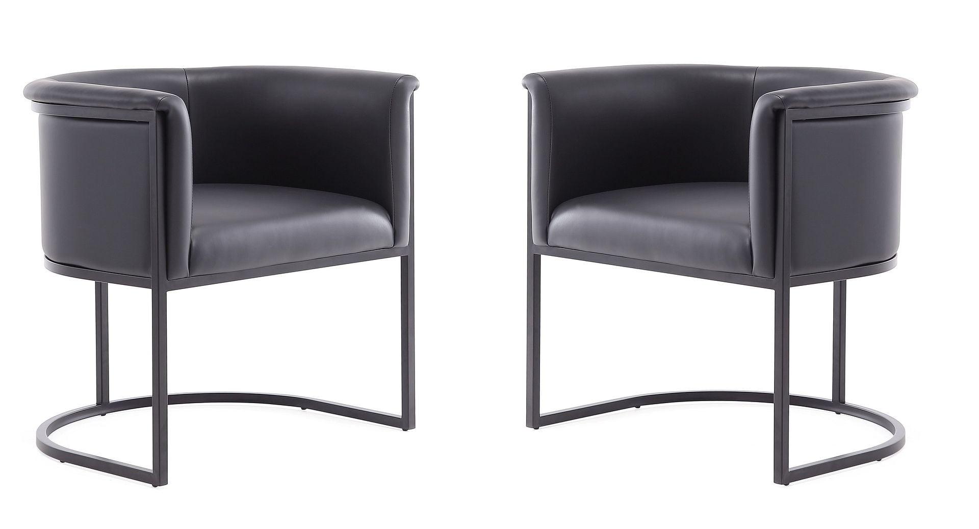 Ceets Bali Saddle And Black Faux Leather Dining Chair (Set Of 2) (Set of 2)