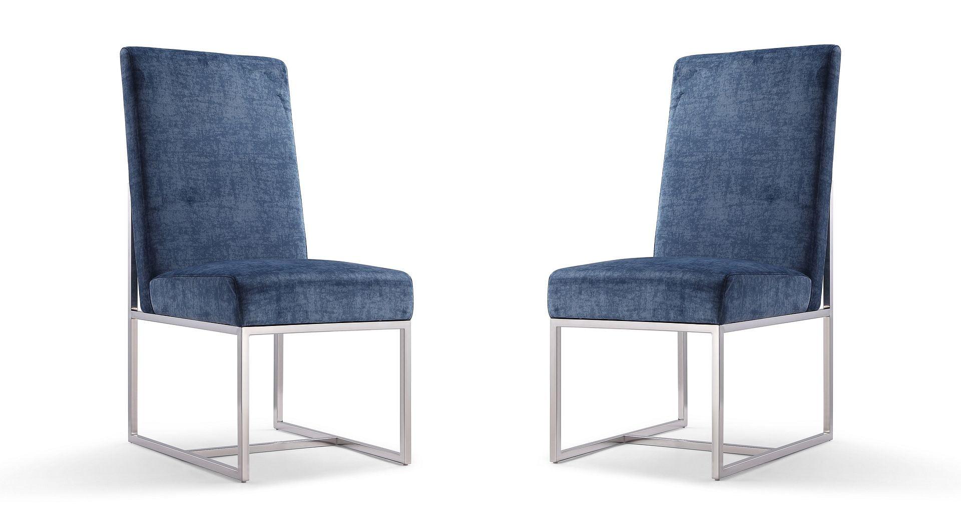 Element Velvet Upholstered Metal Side Chair