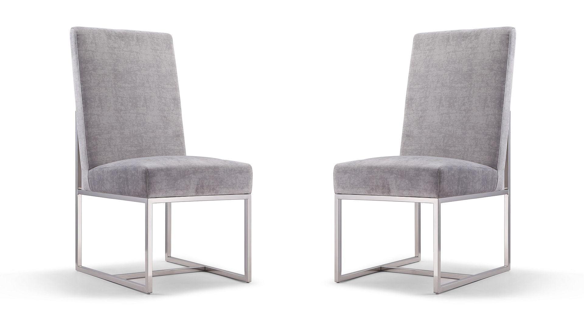 Set of 2 Element Velvet Dining Chairs - Manhattan Comfort