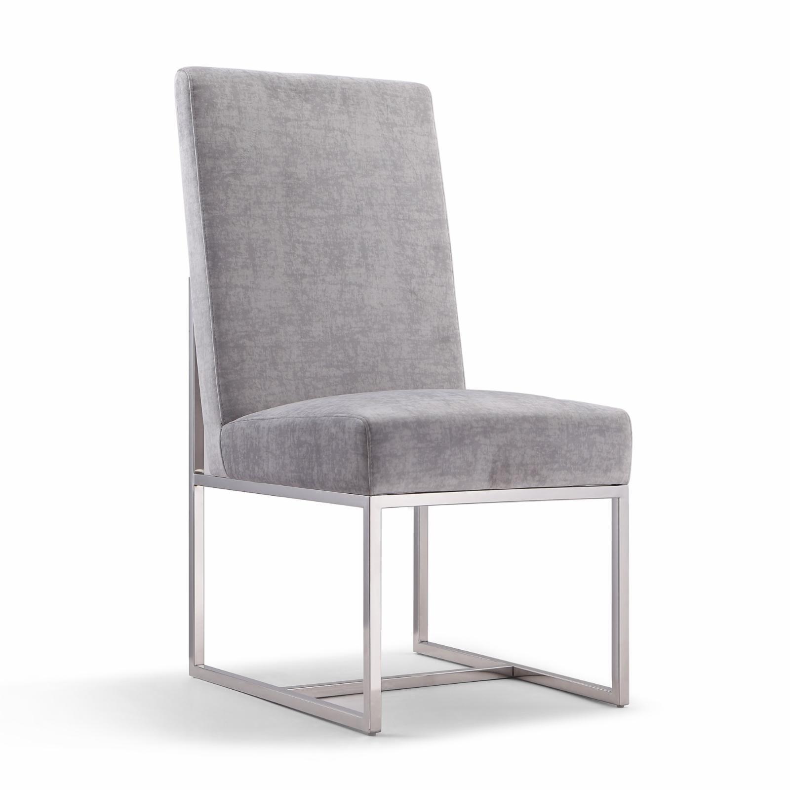 Element Velvet Dining Chair Gray - Manhattan Comfort