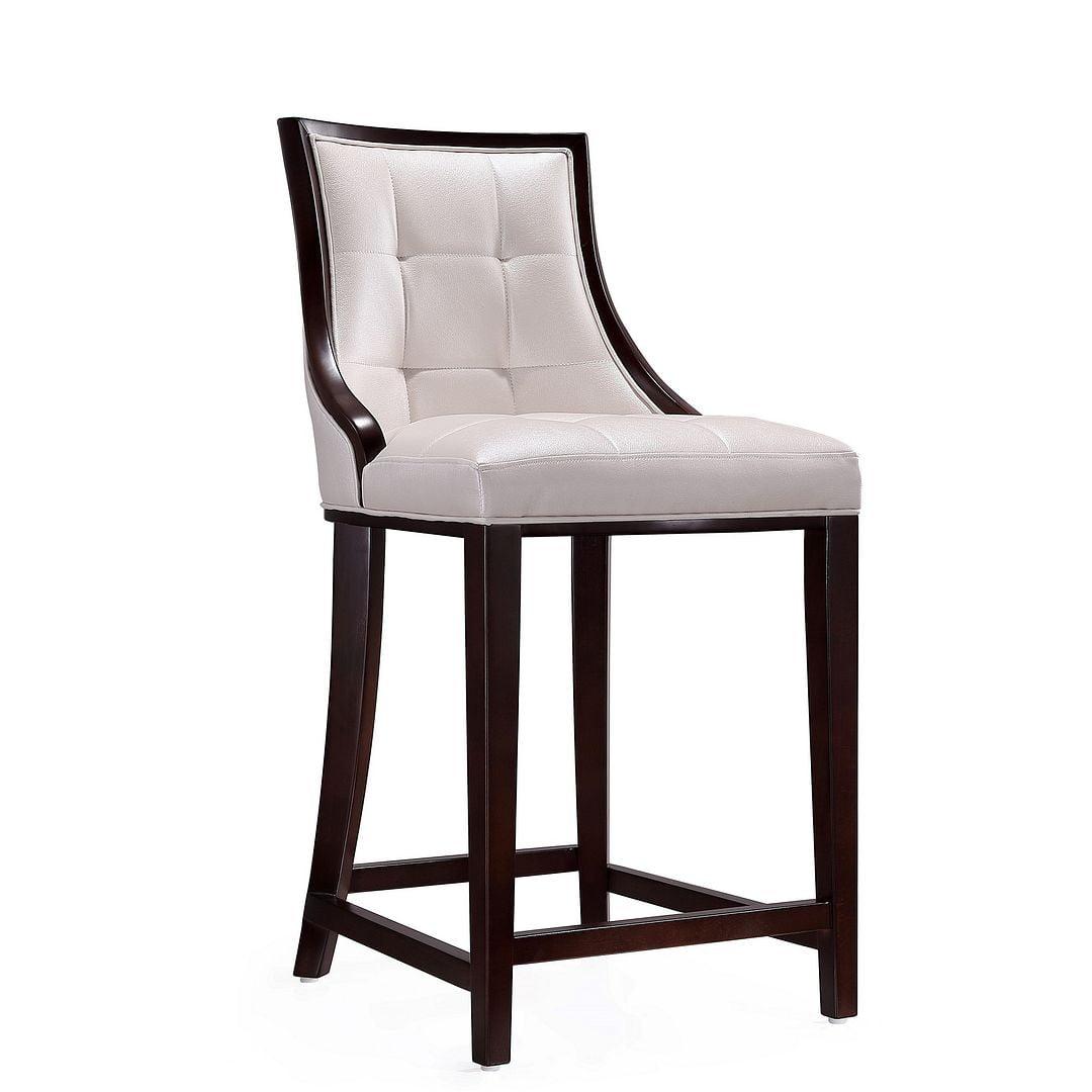 Fifth Ave Beech Wood Counter Height Barstool White - Manhattan Comfort