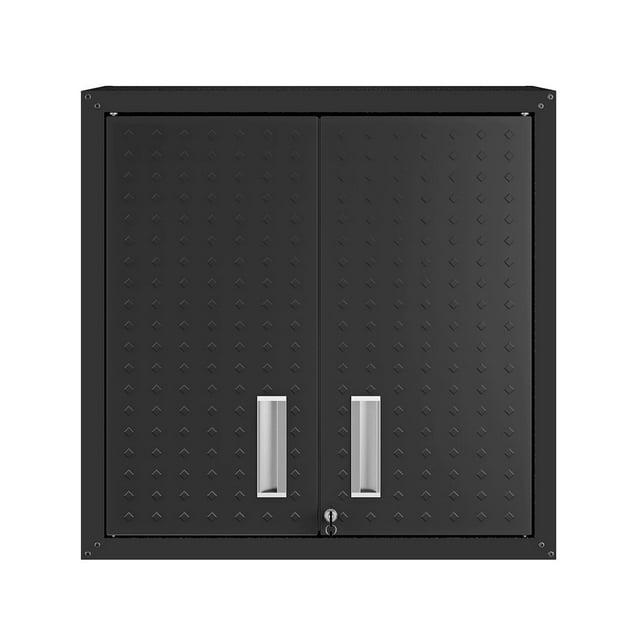 Manhattan Comfort Floating Metal Garage Cabinet Charcoal, Gray