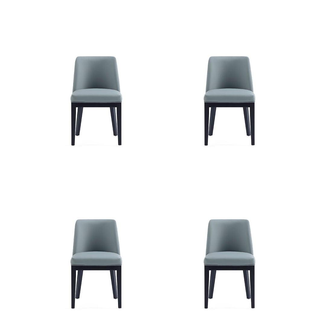 Set of 4 Gansevoort Modern Faux Leather Dining Chairs - Manhattan Comfort