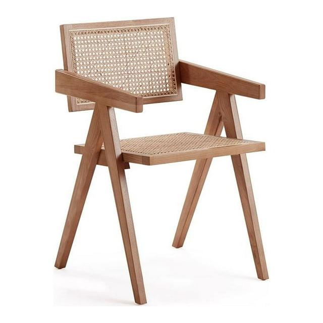 Winston Porter Hamlet 18.11'' H Ash Solid Wood Cane Back Armchair