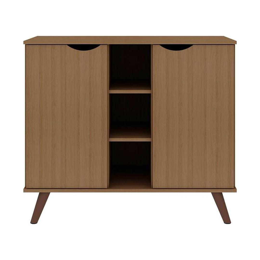 Maple Cream Mid-Century Modern Sideboard with Splayed Legs